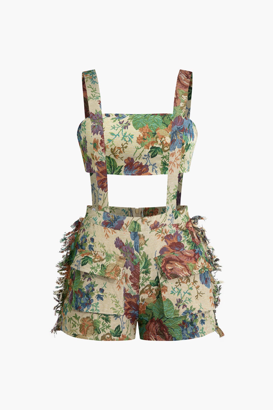 Theresia | Vintage-inspiriertes Zweiteiler-Set mit Blumenmuster