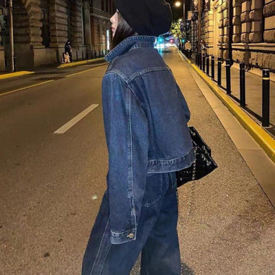 Emma – Hohe Taille Weites Bein Jeans Set