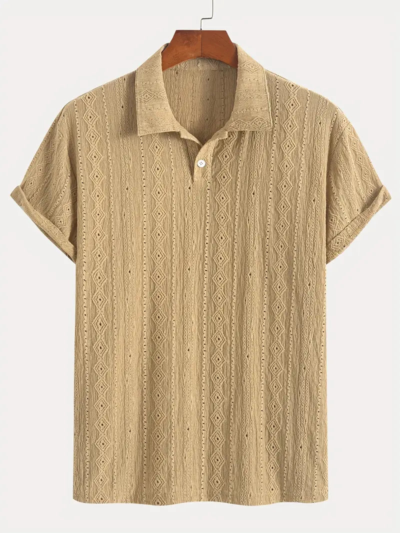 Orson - Lässiges Strickhemd mit kurzen Ärmeln für Männer
