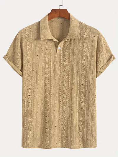 Orson - Lässiges Strickhemd mit kurzen Ärmeln für Männer