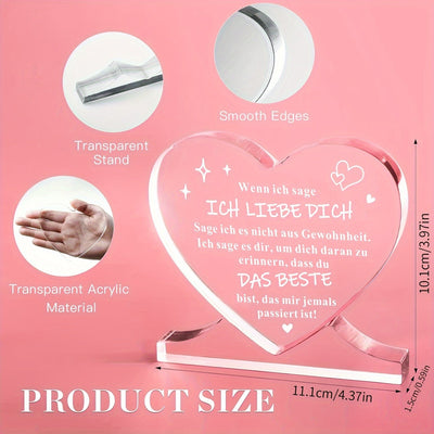 Romantische Herzförmige Acryldekoration