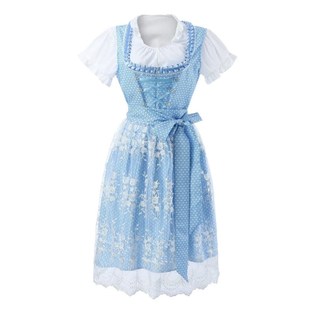 Damen Elegantes Festliches Kleid | Midi Dirndl Kleid