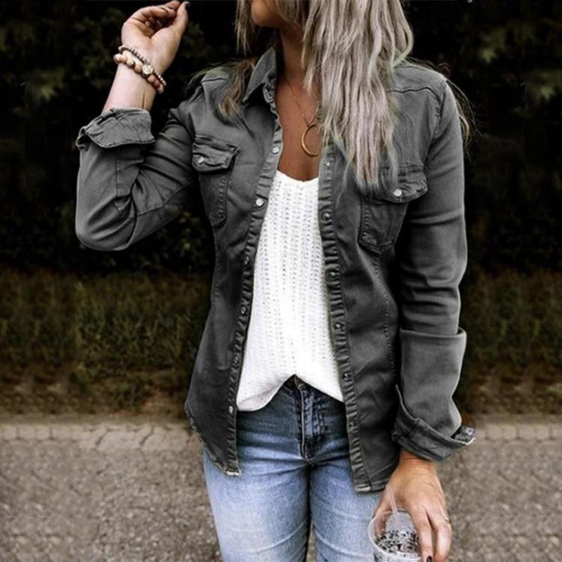 Denimjacke mit Brusttaschen für Damen