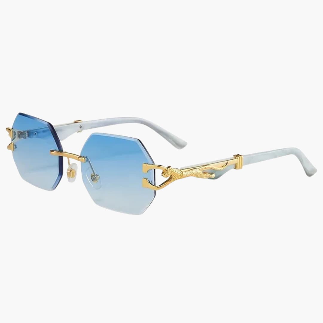 Damen Sonnenbrille mit UV400 Schutz und geometrischen Gläsern