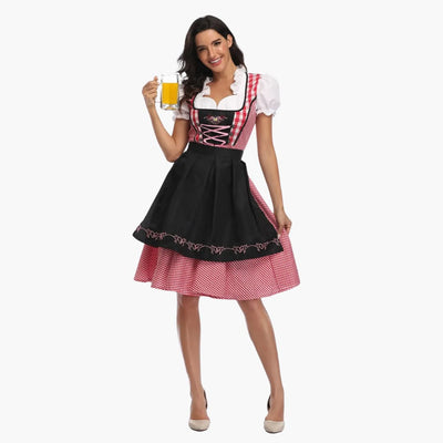 Dirndl kleid mit Schürze für Damen - Oktoberfest 2025