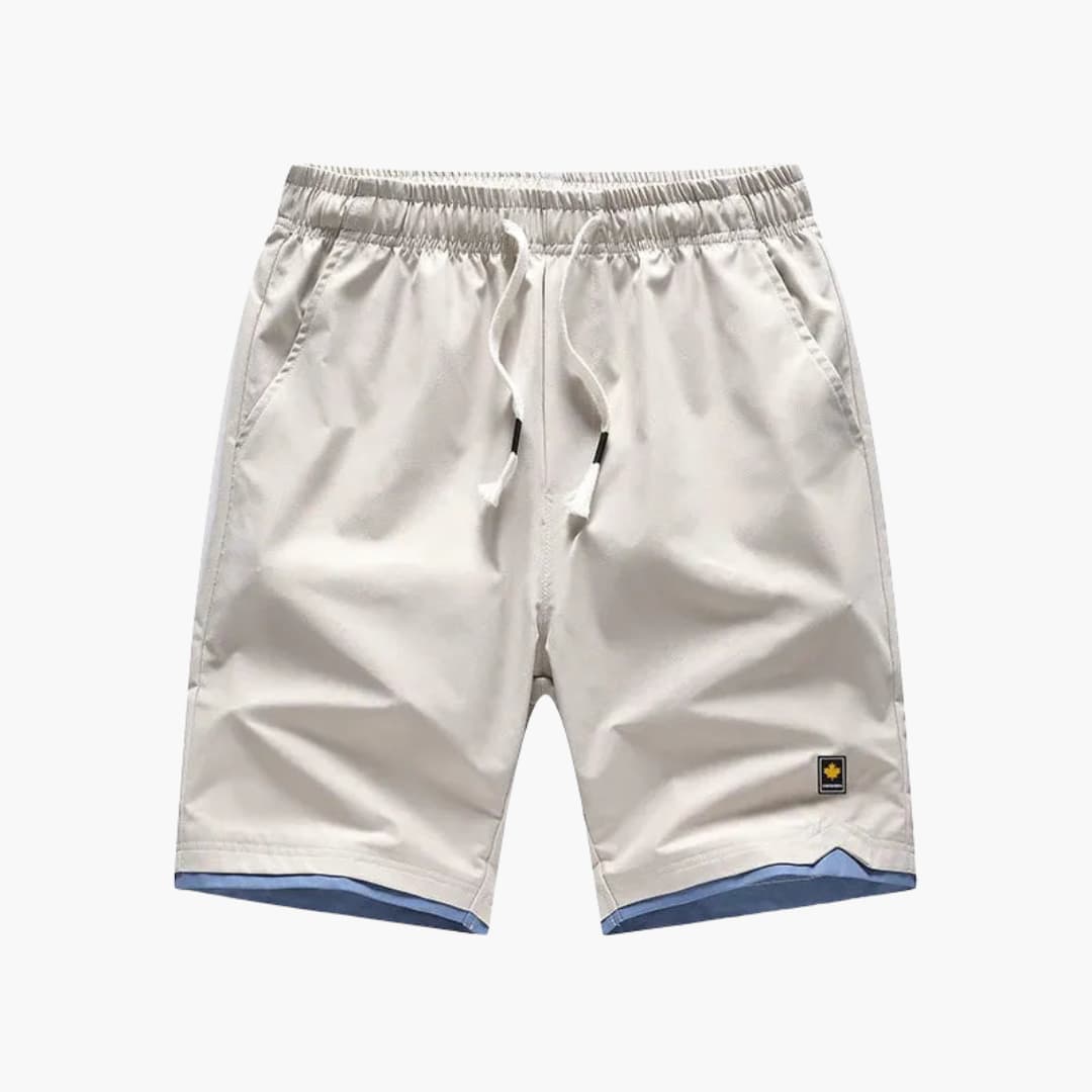 Herren Jogger Shorts mit Kordelzug und kontrastiertem Saum