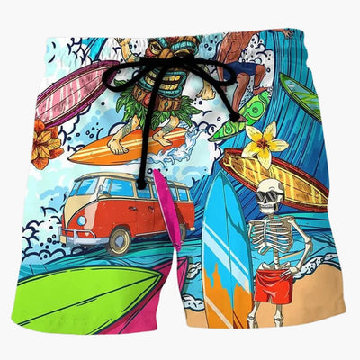 Bunte bedruckte Boardshorts für Männer - Sommerliche Strandmode