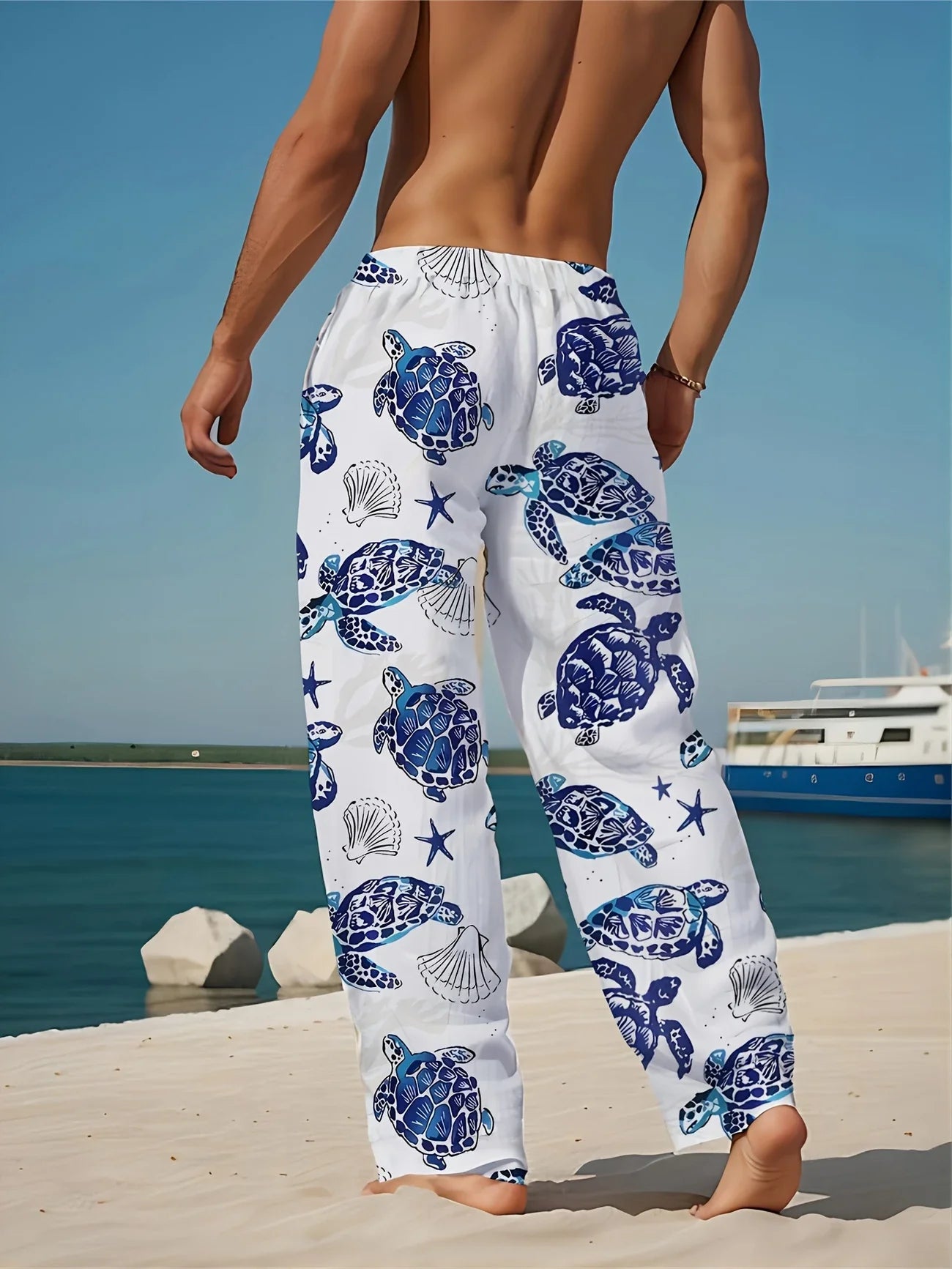 David - Lässige Leinenhose mit Kordelzug und Knöchellänge