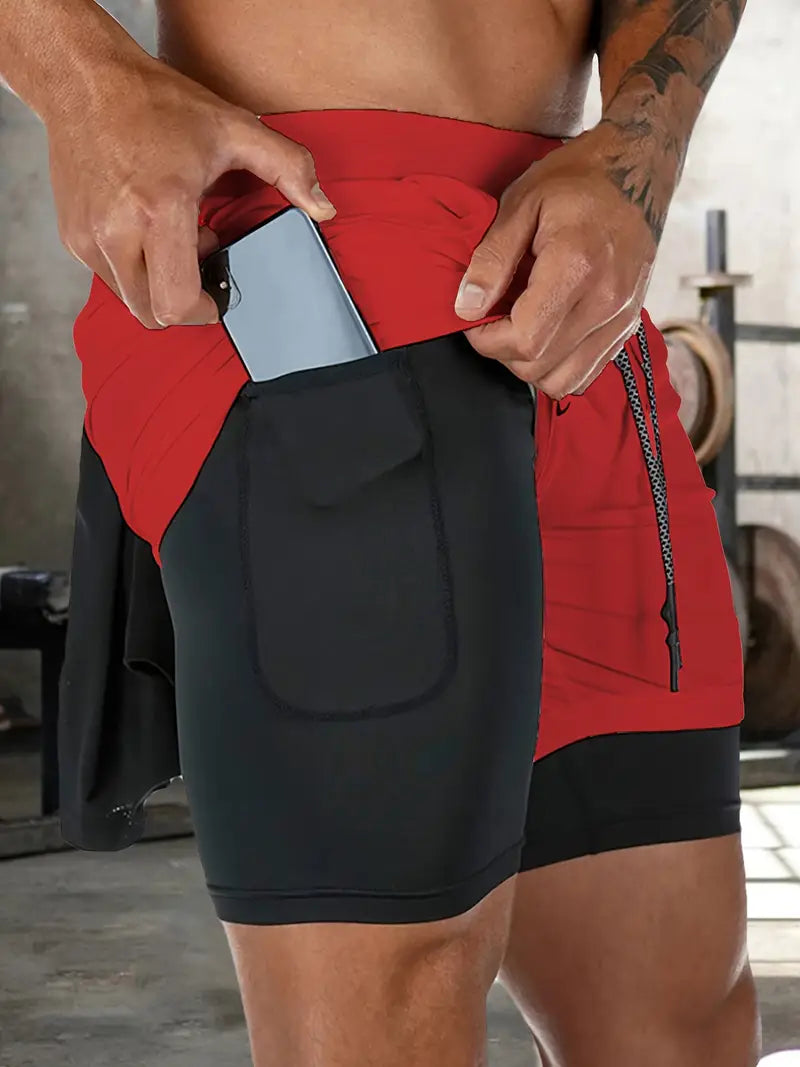 Chester - Herren Laufshorts 2-in-1 Doppeldecker-Sportshorts