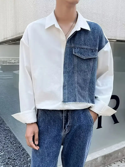 Russell - Mode Patchwork Design Shirt