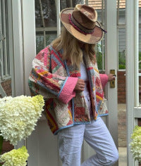 Barbara – Retro Damenmantel aus Baumwolle mit geometrischem Muster