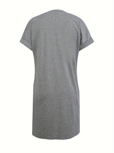 Luftiges Freizeitkleid mit Taschen – Kurzarm, Sommer & Frühling