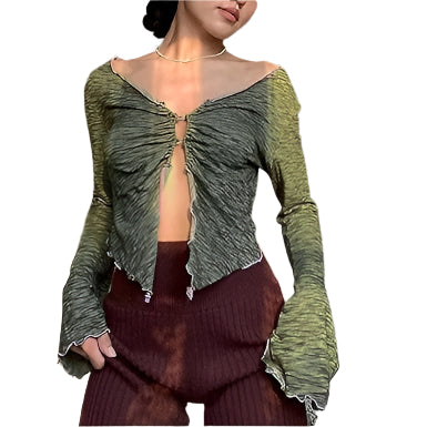 Lindsey - Kurzärmliges Oberteil mit Rüschen