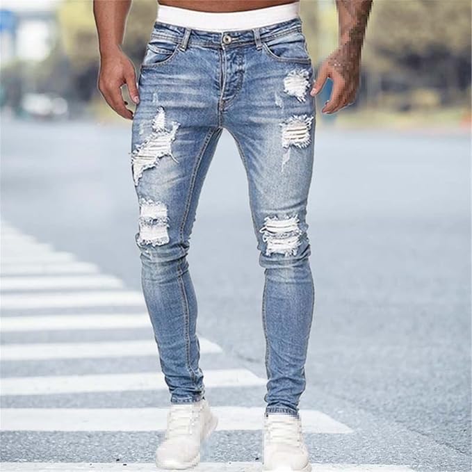 Phillip - Zerrissene Röhrenjeans im Streetstyle