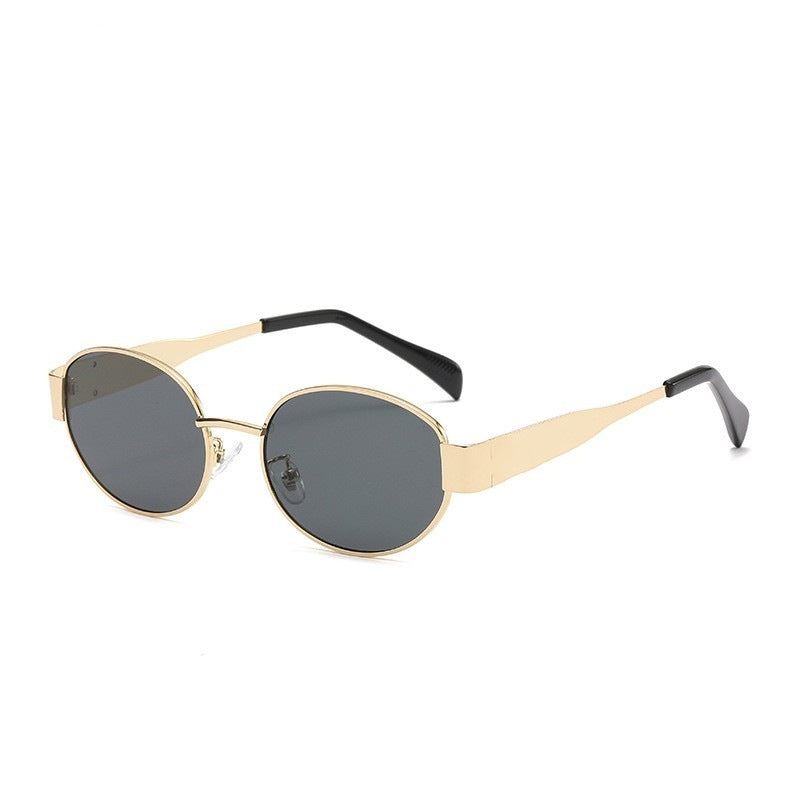 Carly – Retro Ovale Metallrahmen-Sonnenbrille