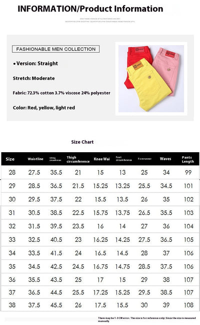 Allan – Stretch Herren Freizeit Hose mit farbenfrohem Design