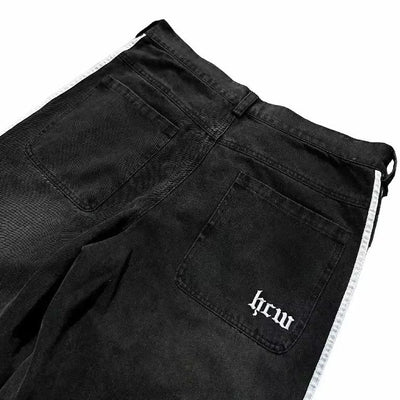 Rod – Vintage Streifen Stickerei Jeans für Herren