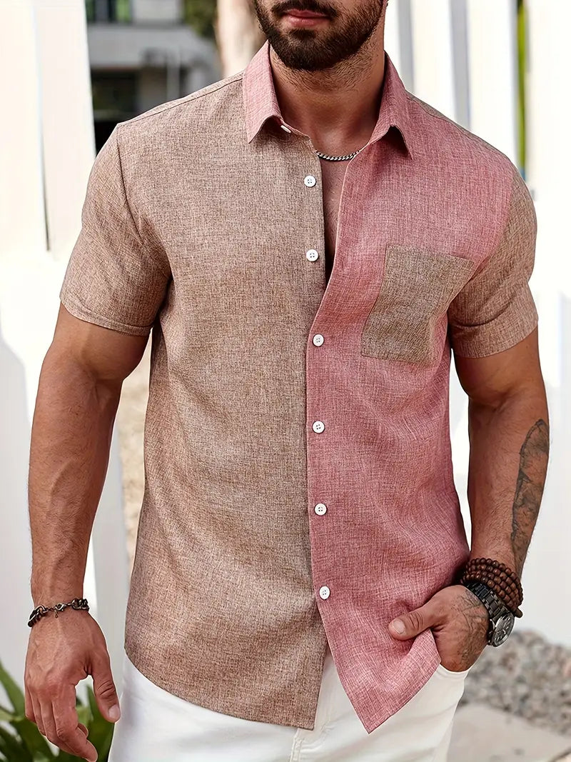 Osborne - Kurzärmliges Hemd zum Knöpfen für Herren