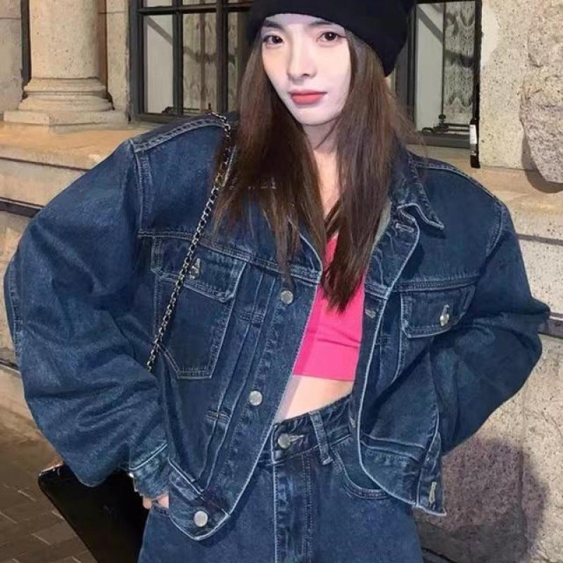 Emma – Hohe Taille Weites Bein Jeans Set