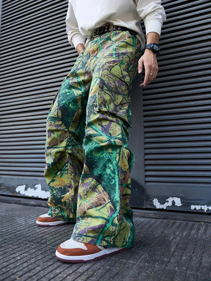 Thompson - Cargo-Jeans mit Camouflage-Print für Herren