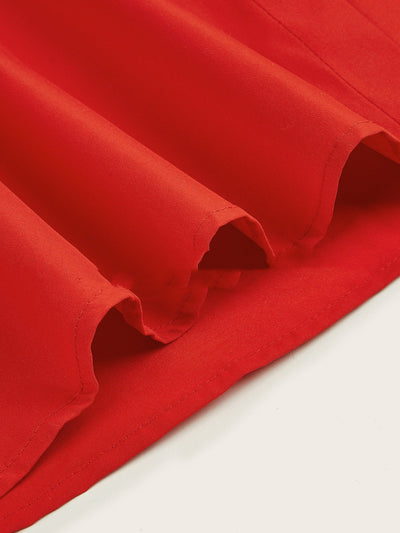 Samantha – Damenkleid mit Langarm, Einfarbig, Mittellang