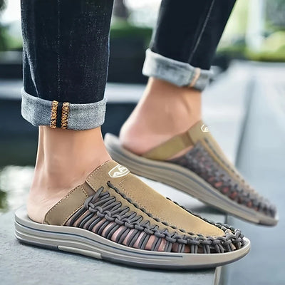 Esmond - Handgefertigte gewebte Hausschuhe für Männer