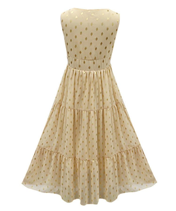 Leah – Ärmelloses Chiffonkleid mit tiefem V-Ausschnitt