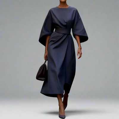 Veronike | Elegantes Kleid mit Laternenärmeln und Gürtel