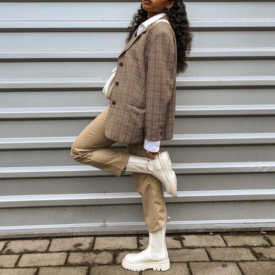 Klobige Plateaustiefel für Damen