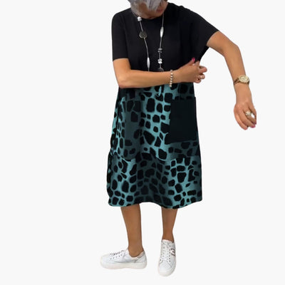 Sommerkleid Damen - Lockeres Freizeitkleid mit Musterprint