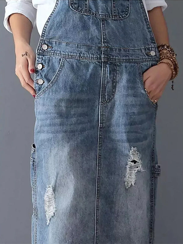 Denim-Overallkleid für Damen