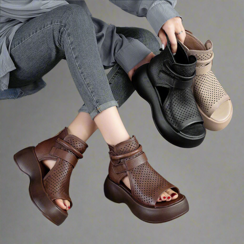 Annelore | Elegante Ledersandalen für ultimativen Komfort