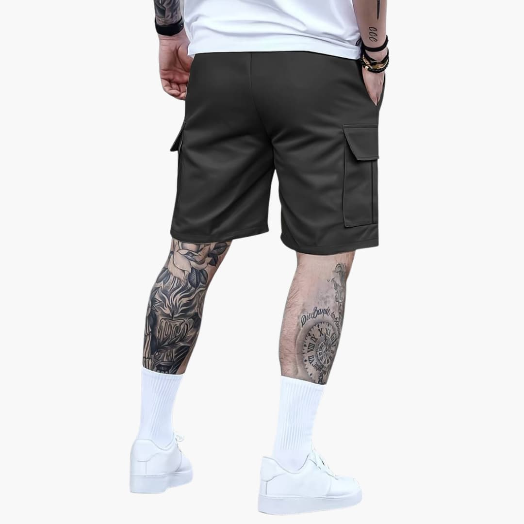 Herren Sommer Cargo Shorts mit Taschen und Kordelzugbund
