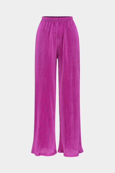 Kendall | Elegantes Plissee-Zweiteiler-Set mit Crop-Top & Weithose