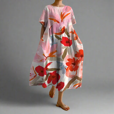 Xyrhilda | Sommerkleid mit Blumenmuster und Fließendem Schnitt