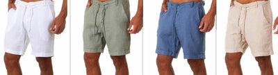 Men's Shorts With Solid Color Lace-up Sweatpants