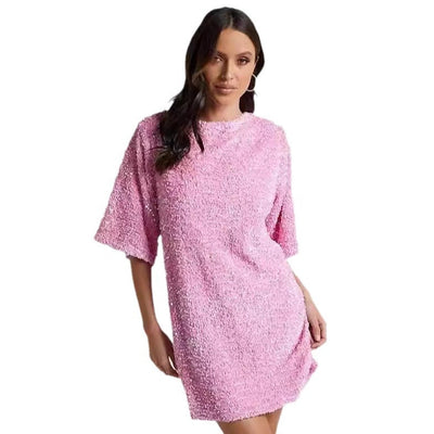 Emily – Bequemes Schulterkleid mit Perlen