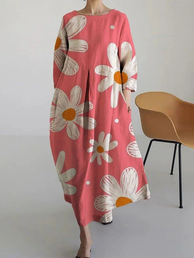 Sophie – Elegantes Damenkleid mit geometrischem Muster