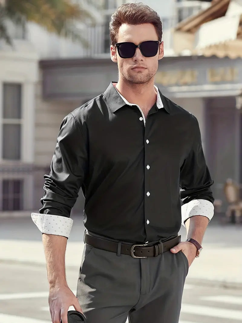 Alexander | Elegantes Businesshemd mit Kontrastdetails