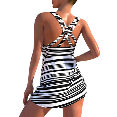 Audrey – Gestreifter Bikini mit Hoher Taille