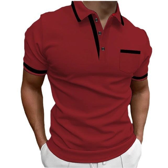 Herren Poloshirt Slim Fit mit Kontrastdetails – Freizeit & Alltag
