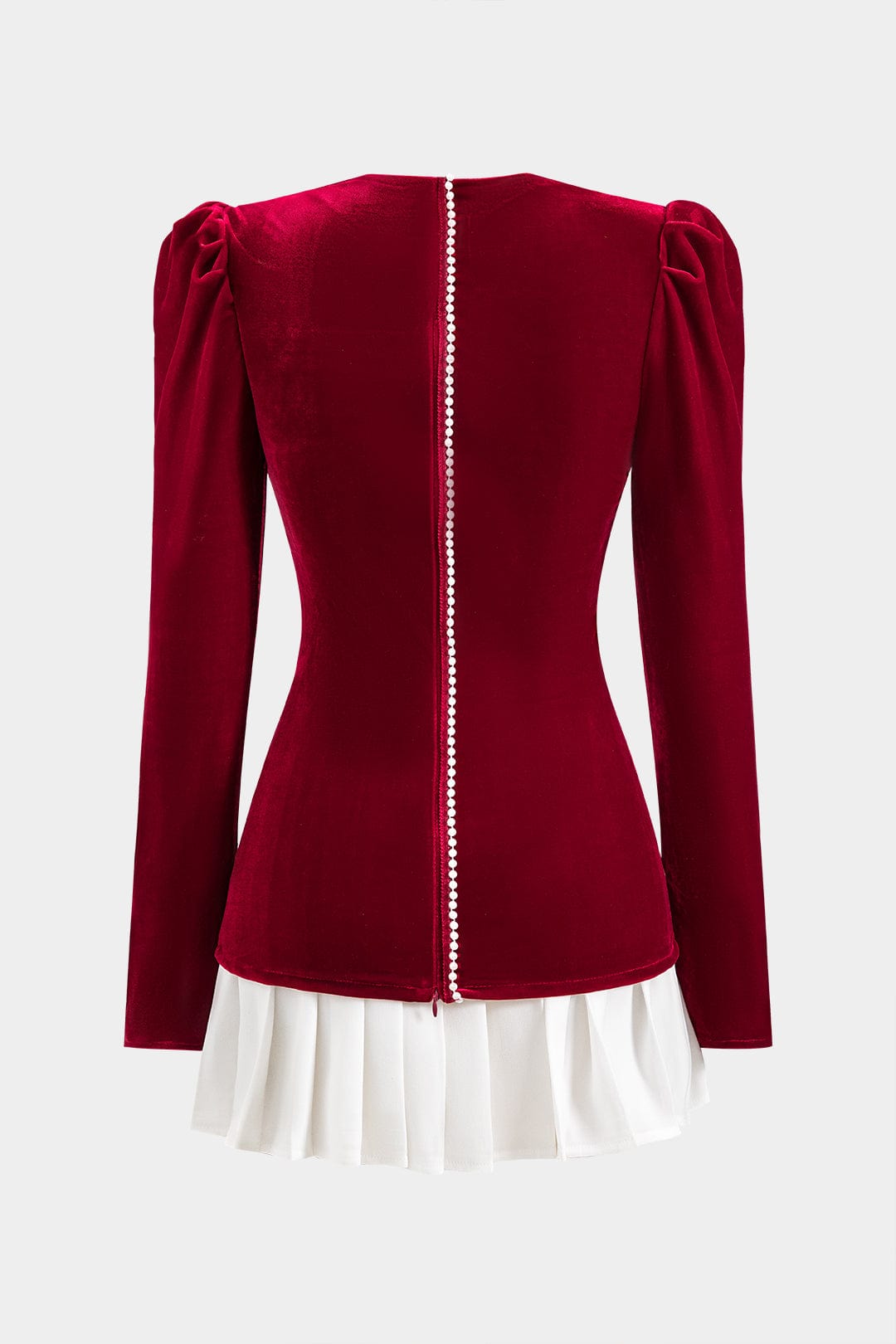 Fritzi | Edles Samt-Top mit Plisseerock