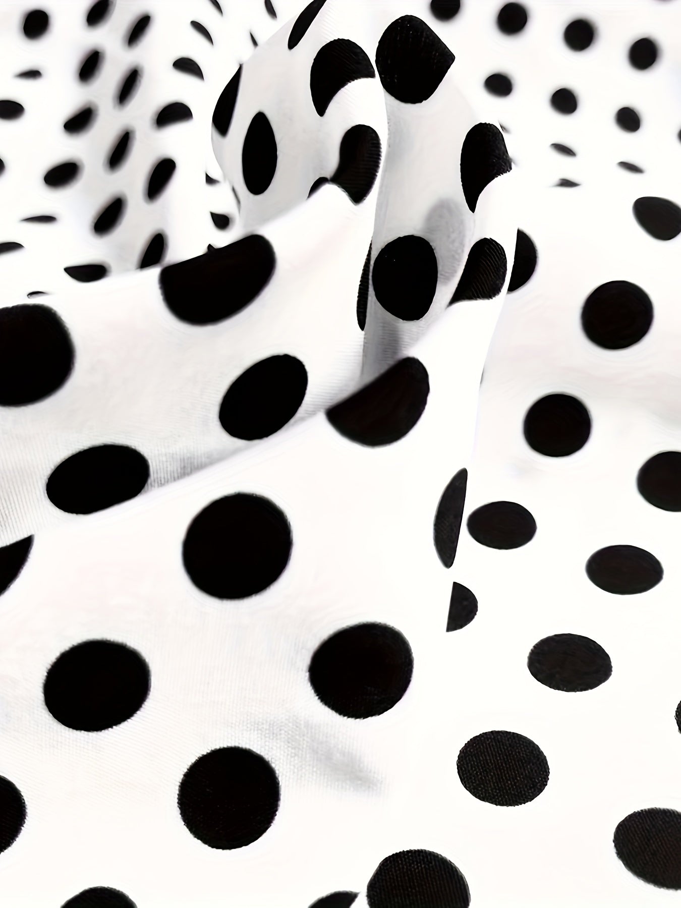 Polka Tupfen Kleid Elegantes Langarm Mini Kleid mit Stehkragen