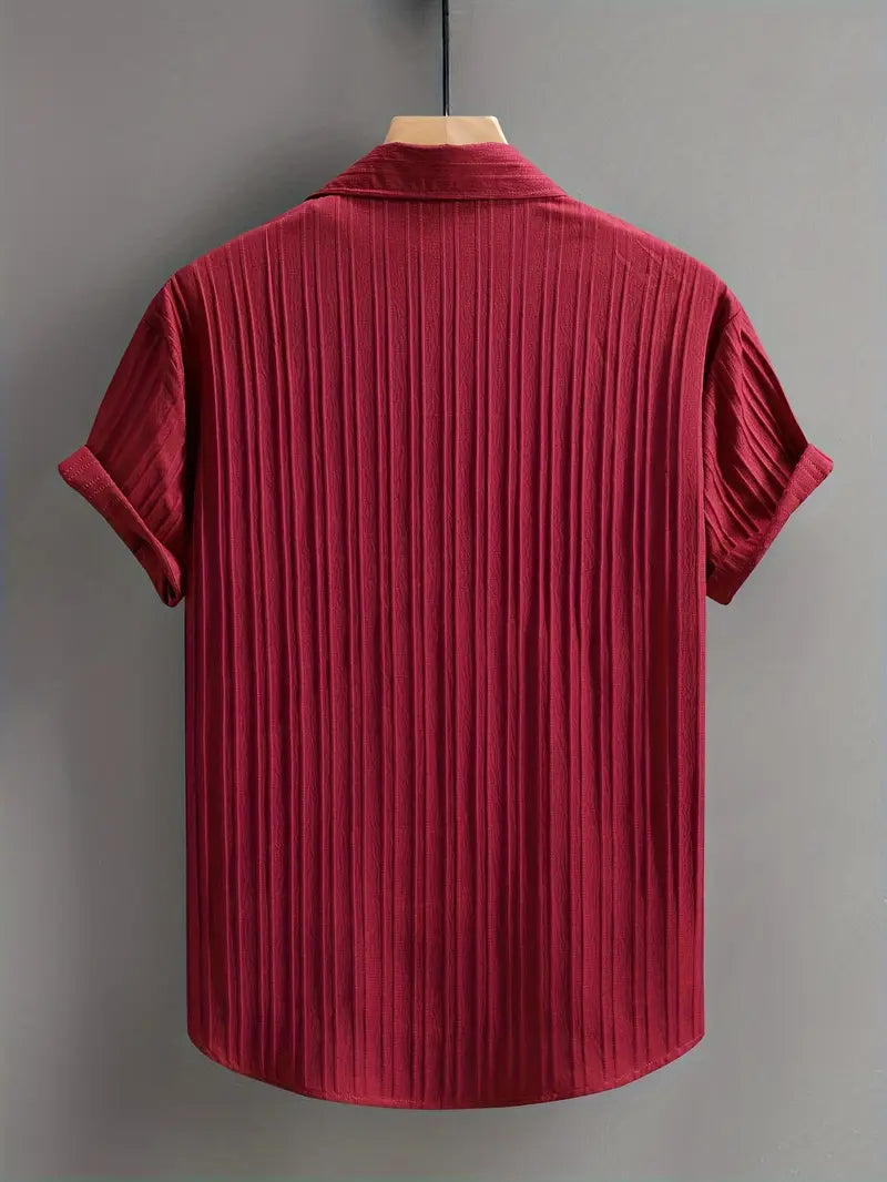 Clarence - Klassisches kurzärmeliges Hemd mit Knopfleiste für Männer