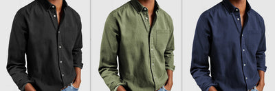 Darren – Langarm Herrenhemd mit Reverskragen