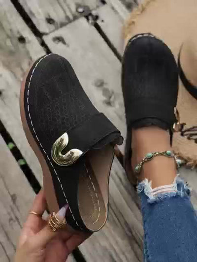 Keilsandalen Bequeme Slip-On Plateau Sandalen Sommer Schuhe