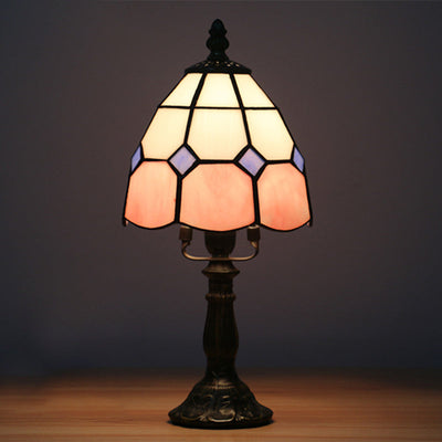 CrimsonGlow - Tiffany-Stil Schnittglas-Dekolampe