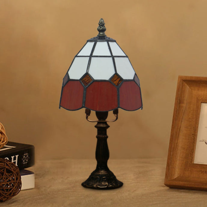 CrimsonGlow - Tiffany-Stil Schnittglas-Dekolampe