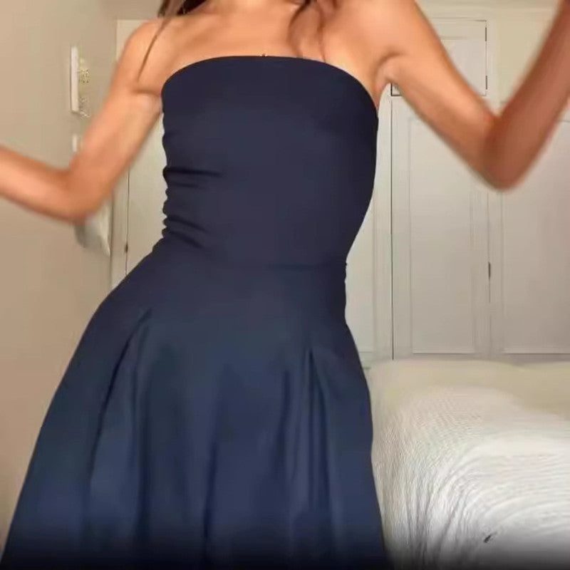 Lena - Trägerloser Jumpsuit mit weitem Bein