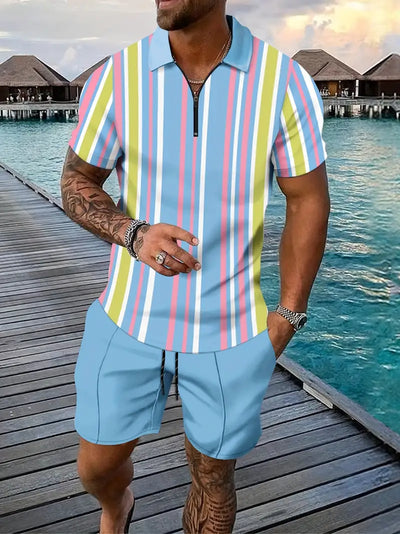 Caspar - Lässiges gestreiftes Herren-Outfit-Set